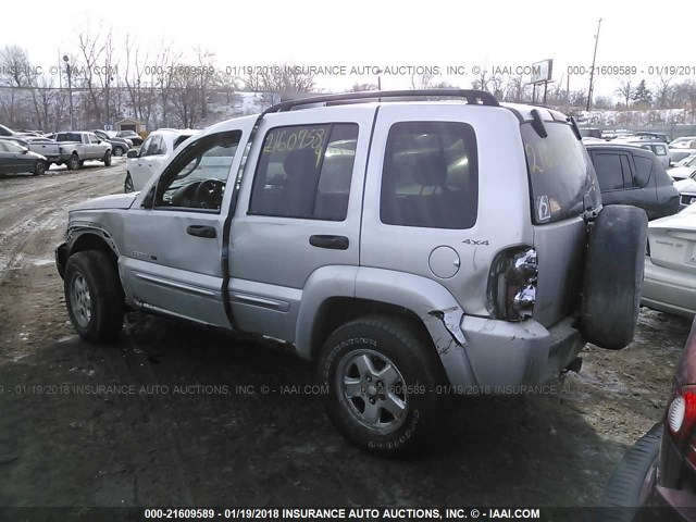 1J4GL58K12W106198 - 2002 JEEP LIBERTY LIMITED SILVER photo 3