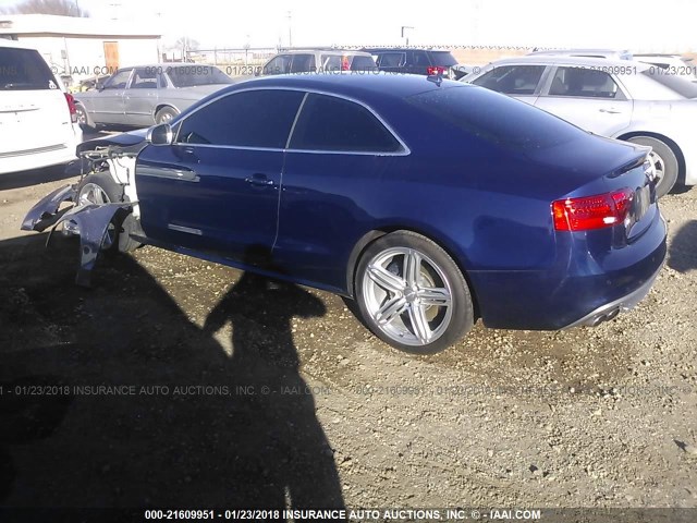 WAUCGAFR8DA040571 - 2013 AUDI S5 PREMIUM PLUS BLUE photo 3