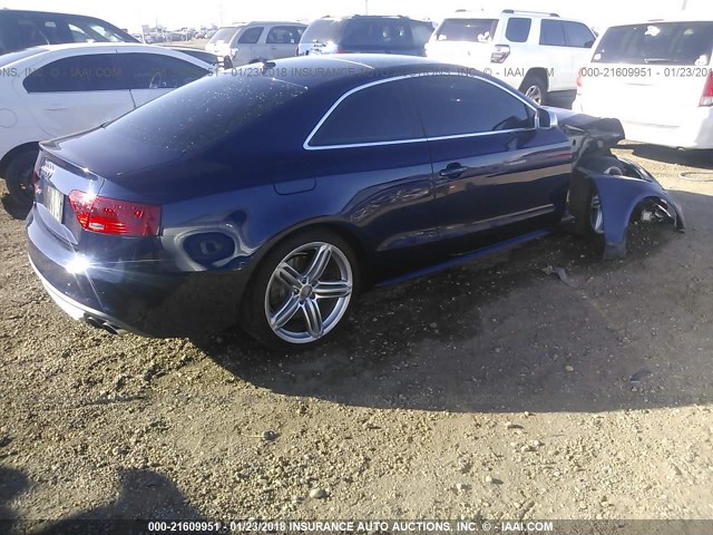 WAUCGAFR8DA040571 - 2013 AUDI S5 PREMIUM PLUS BLUE photo 4