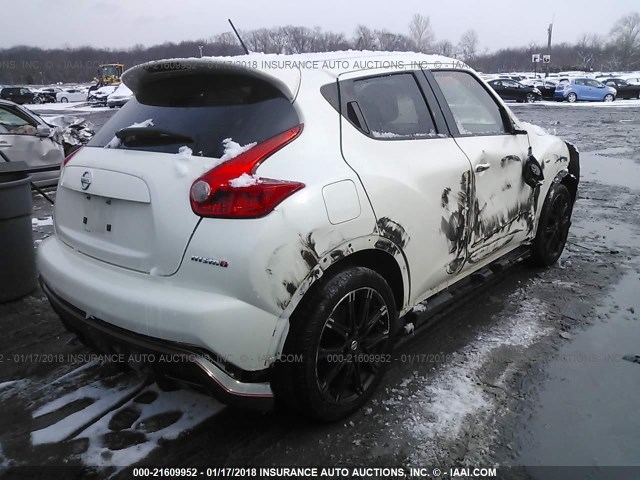 JN8AF5MV7ET362777 - 2014 NISSAN JUKE S/SV/SL/NISMO WHITE photo 4