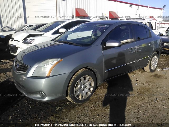 3N1AB6AP4BL664792 - 2011 NISSAN SENTRA 2.0/2.0S/SR/2.0SL GRAY photo 2