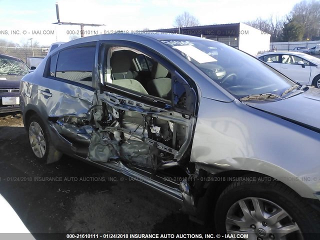 3N1AB6AP4BL664792 - 2011 NISSAN SENTRA 2.0/2.0S/SR/2.0SL GRAY photo 6