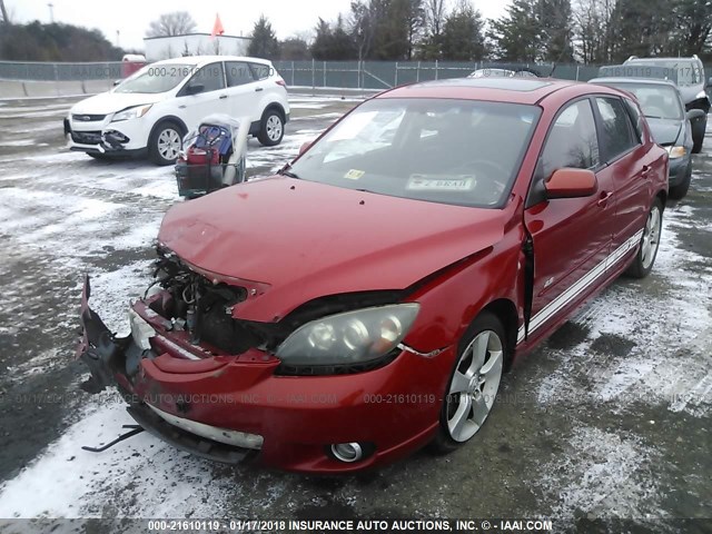 JM1BK143461503806 - 2006 MAZDA 3 HATCHBACK RED photo 2