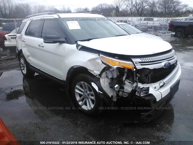 1FM5K7D98DGA53829 - 2013 FORD EXPLORER XLT WHITE photo 1