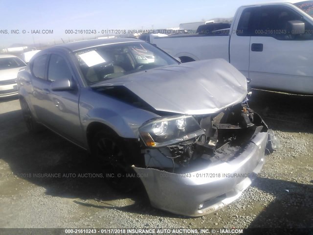 1C3CDZCBXDN665830 - 2013 DODGE AVENGER SXT SILVER photo 1