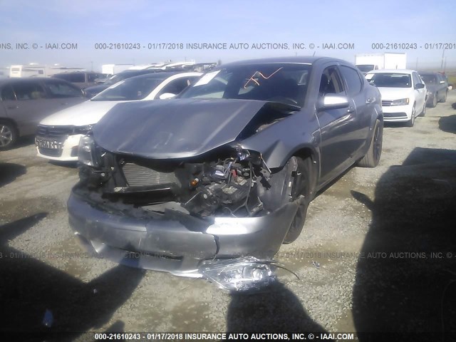 1C3CDZCBXDN665830 - 2013 DODGE AVENGER SXT SILVER photo 2