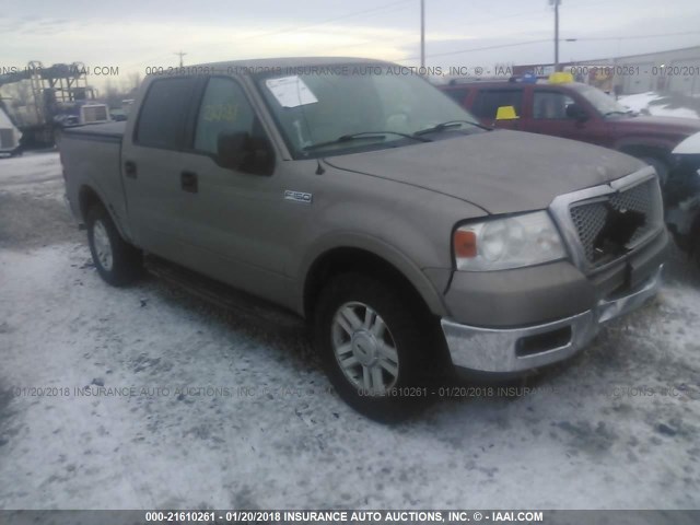 1FTPW14564KC59692 - 2004 FORD F150 SUPERCREW TAN photo 1