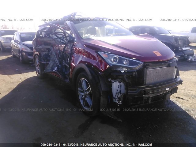 KM8SRDHFXHU216940 - 2017 HYUNDAI SANTA FE SE/LIMITED BURGUNDY photo 1