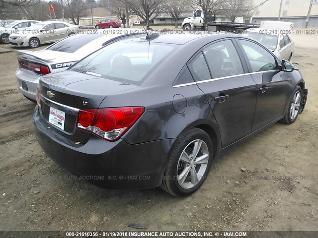 1G1PE5SBXF7141596 - 2015 CHEVROLET CRUZE LT GRAY photo 4