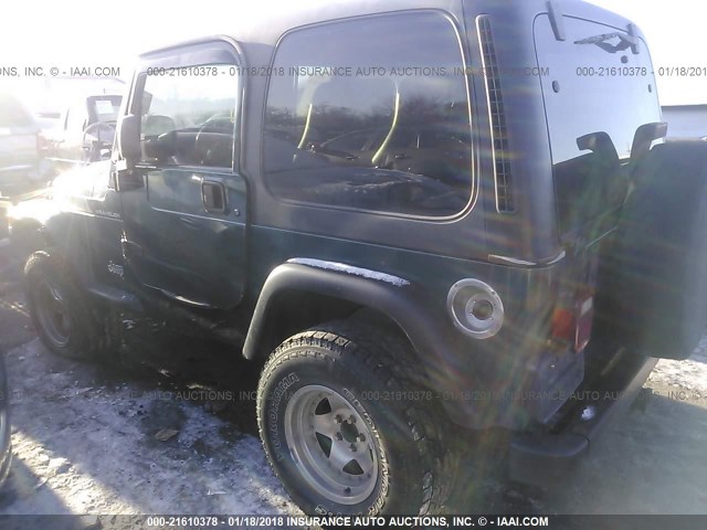 1J4FY29P1WP740147 - 1998 JEEP WRANGLER / TJ SE GREEN photo 3