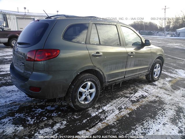 KM8SG13D17U098060 - 2007 HYUNDAI SANTA FE GLS GREEN photo 4