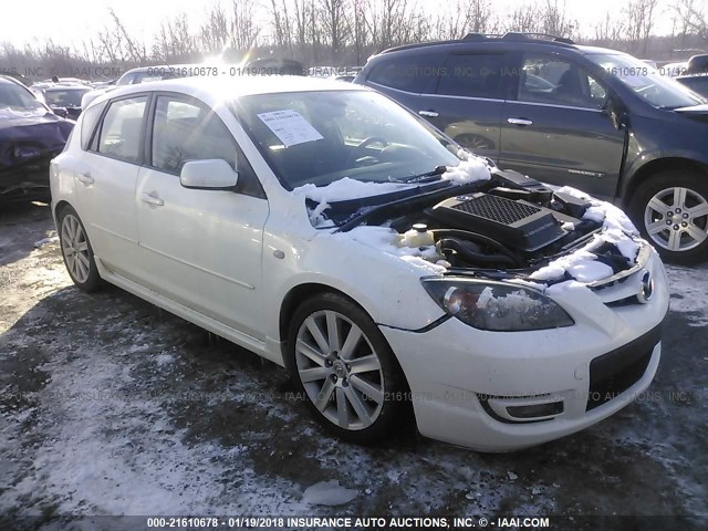 JM1BK34M281144253 - 2008 MAZDA SPEED 3 WHITE photo 1