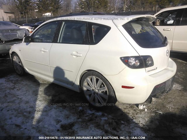 JM1BK34M281144253 - 2008 MAZDA SPEED 3 WHITE photo 3