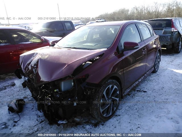 JTNKARJE8GJ517454 - 2016 TOYOTA SCION IM RED photo 2