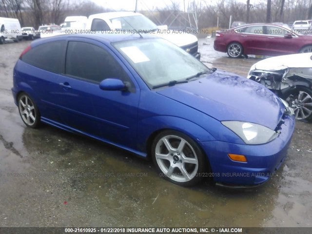 3FAHP395X4R102979 - 2004 FORD FOCUS ZX3 SVT BLUE photo 1