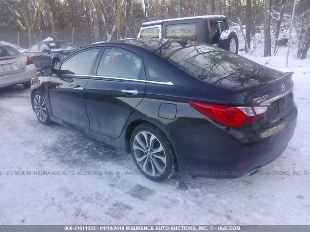 5NPEC4AC6EH826567 - 2014 HYUNDAI SONATA SE/LIMITED BLACK photo 3