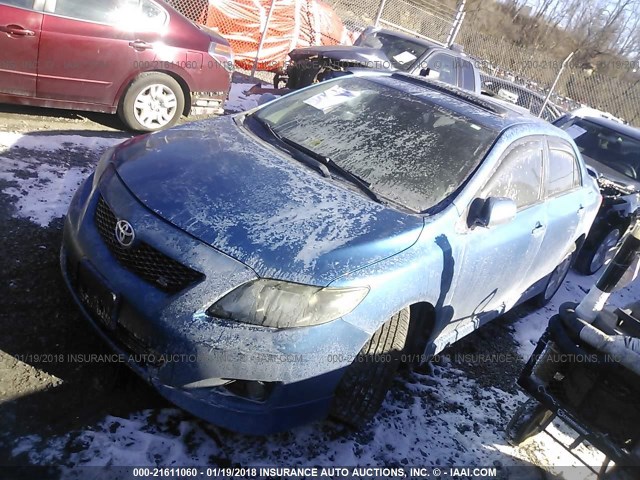 1NXBU4EE1AZ284267 - 2010 TOYOTA COROLLA S/LE/XLE BLUE photo 2