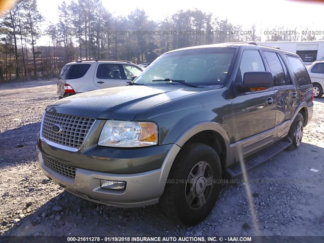 1FMPU17L03LA91486 - 2003 FORD EXPEDITION EDDIE BAUER GREEN photo 2