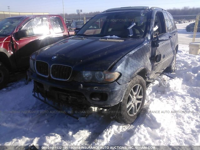 5UXFA13526LY42669 - 2006 BMW X5 3.0I Dark Blue photo 2