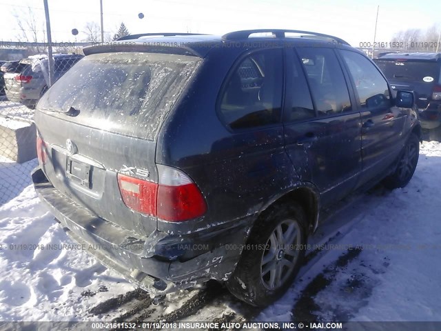 5UXFA13526LY42669 - 2006 BMW X5 3.0I Dark Blue photo 4