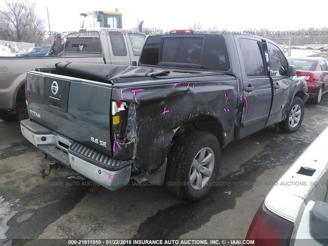 1N6AA07C09N301396 - 2009 NISSAN TITAN XE/SE/LE/PRO-4X GRAY photo 4