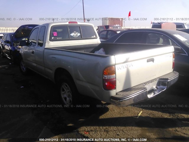 5TEVL52N91Z721261 - 2001 TOYOTA TACOMA XTRACAB GRAY photo 3