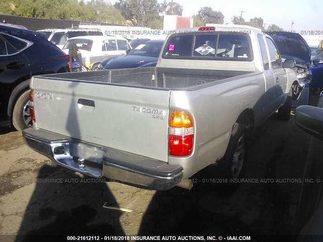 5TEVL52N91Z721261 - 2001 TOYOTA TACOMA XTRACAB GRAY photo 4