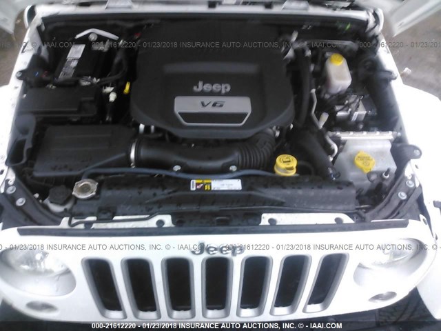 1C4BJWEG8GL292231 - 2016 JEEP WRANGLER UNLIMITED SAHARA თეთრი ფოტო 10