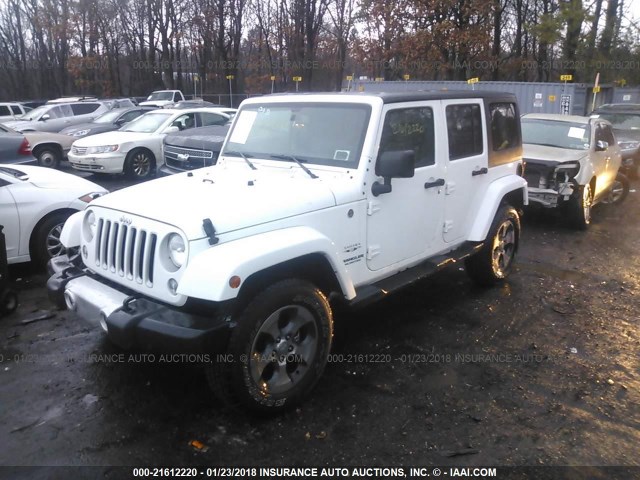 1C4BJWEG8GL292231 - 2016 JEEP WRANGLER UNLIMITED SAHARA თეთრი ფოტო 2