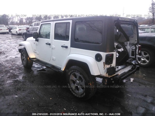 1C4BJWEG8GL292231 - 2016 JEEP WRANGLER UNLIMITED SAHARA WHITE photo 3