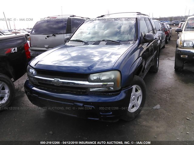 1GNDS13S032157378 - 2003 CHEVROLET TRAILBLAZER  BLUE photo 2