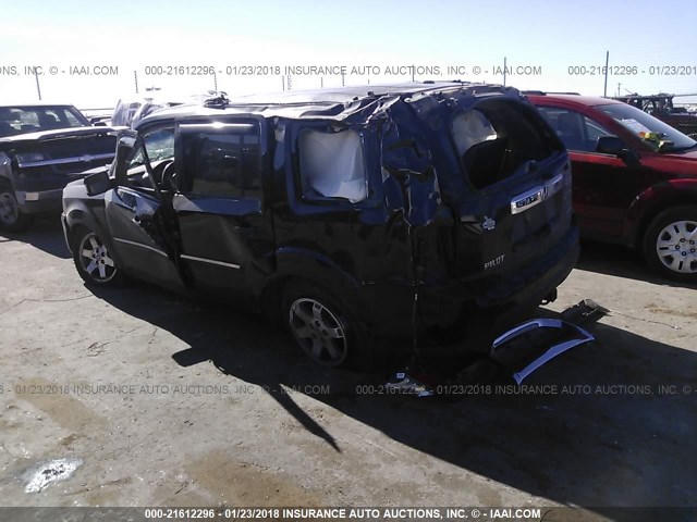 5FNYF38949B024788 - 2009 HONDA PILOT TOURING BLACK photo 3