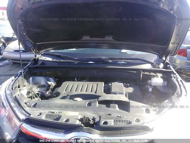 5TDJKRFH7FS217700 - 2015 TOYOTA HIGHLANDER XLE ნაცრისფერი ფოტო 10