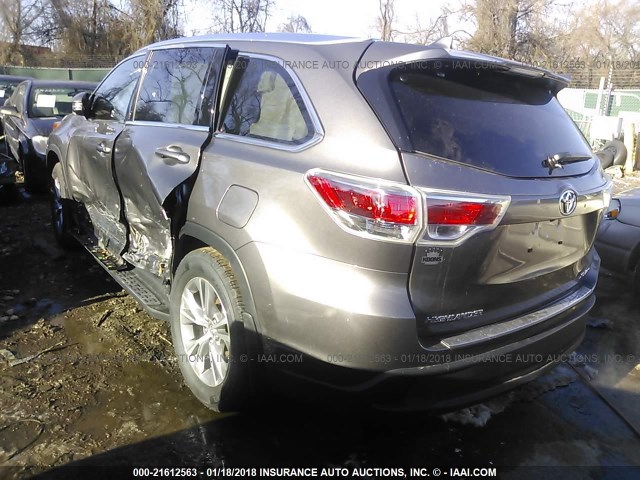 5TDJKRFH7FS217700 - 2015 TOYOTA HIGHLANDER XLE ნაცრისფერი ფოტო 6