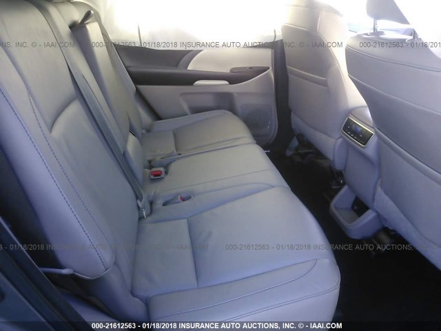 5TDJKRFH7FS217700 - 2015 TOYOTA HIGHLANDER XLE ნაცრისფერი ფოტო 8