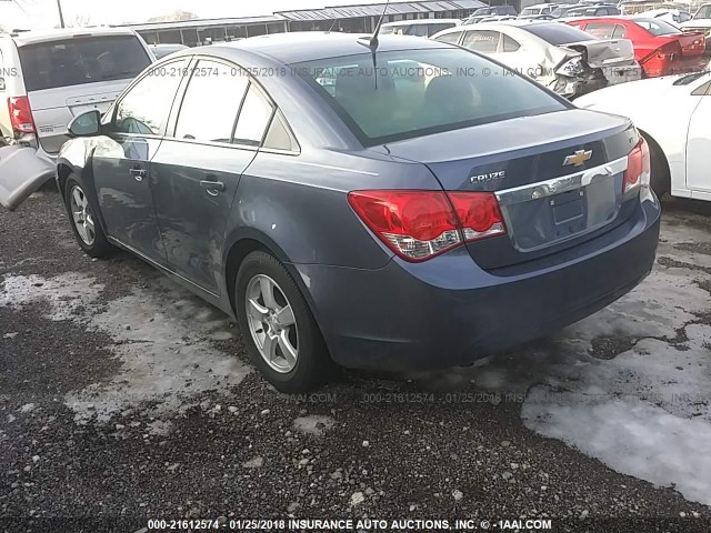 1G1PC5SBXE7291843 - 2014 CHEVROLET CRUZE LT BLUE photo 3