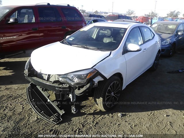 5YFBURHE2GP535705 - 2016 TOYOTA COROLLA L/LE/LE PLS/PRM/S/S PLS WHITE photo 2