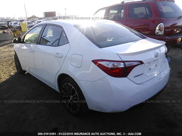 5YFBURHE2GP535705 - 2016 TOYOTA COROLLA L/LE/LE PLS/PRM/S/S PLS WHITE photo 3