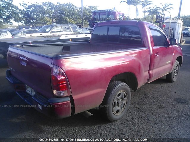 5TENX22NX6Z200690 - 2006 TOYOTA TACOMA RED photo 4