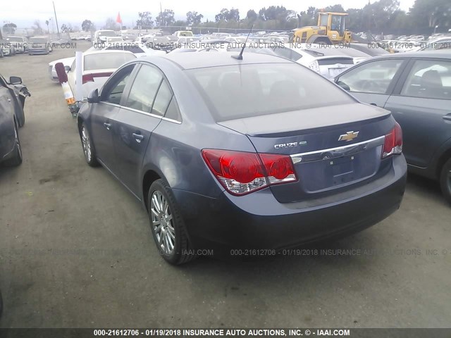 1G1PH5SB4D7258675 - 2013 CHEVROLET CRUZE ECO BLUE photo 3