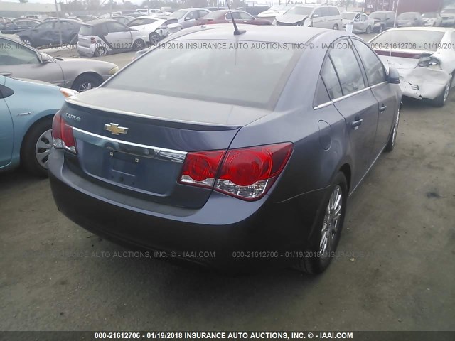 1G1PH5SB4D7258675 - 2013 CHEVROLET CRUZE ECO BLUE photo 4