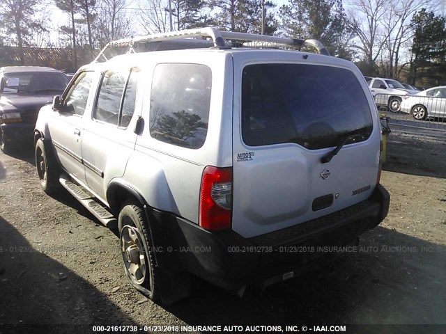 5N1ED28T1YC605283 - 2000 NISSAN XTERRA XE/SE SILVER photo 3