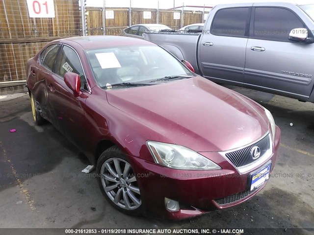 JTHCK262272009954 - 2007 LEXUS IS 250 RED photo 1