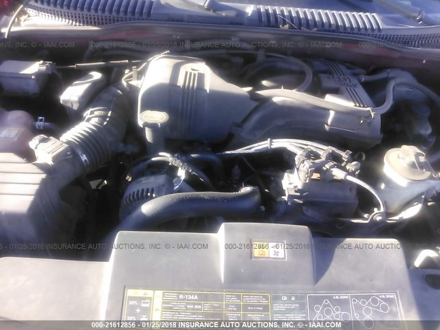 1FMZU72K43ZA21139 - 2003 FORD EXPLORER XLS/XLS SPORT RED photo 10