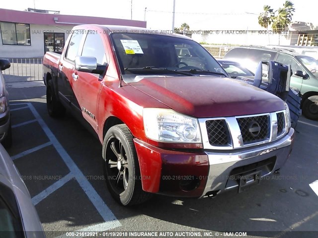 1N6AA07A05N558938 - 2005 NISSAN TITAN XE/SE/LE RED photo 1