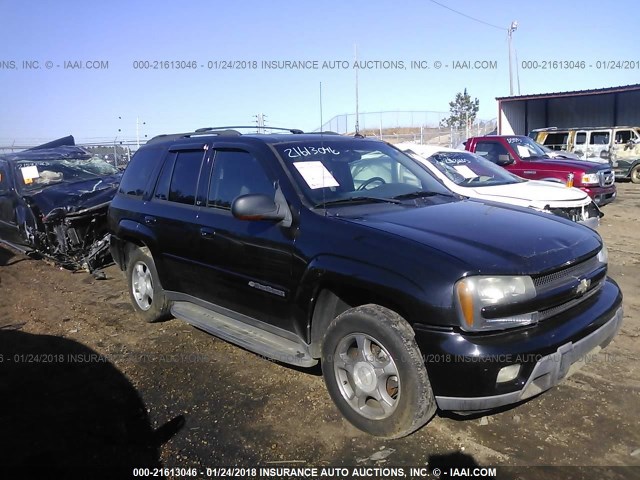 1GNDS13S842289905 - 2004 CHEVROLET TRAILBLAZER LS/LT BLACK photo 1