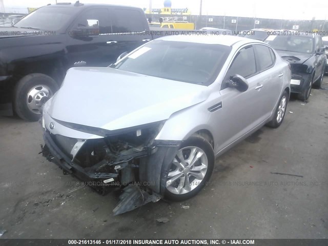 5XXGN4A74DG121329 - 2013 KIA OPTIMA EX SILVER photo 2