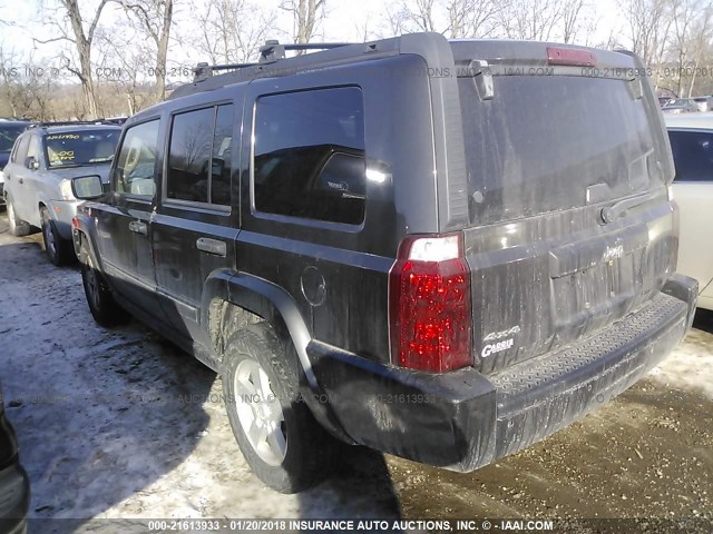 1J8HG48N16C104129 - 2006 JEEP COMMANDER BLACK photo 3