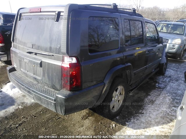 1J8HG48N16C104129 - 2006 JEEP COMMANDER BLACK photo 4