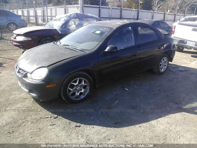 1B3ES46C22D520772 - 2002 DODGE NEON SE BLACK photo 2